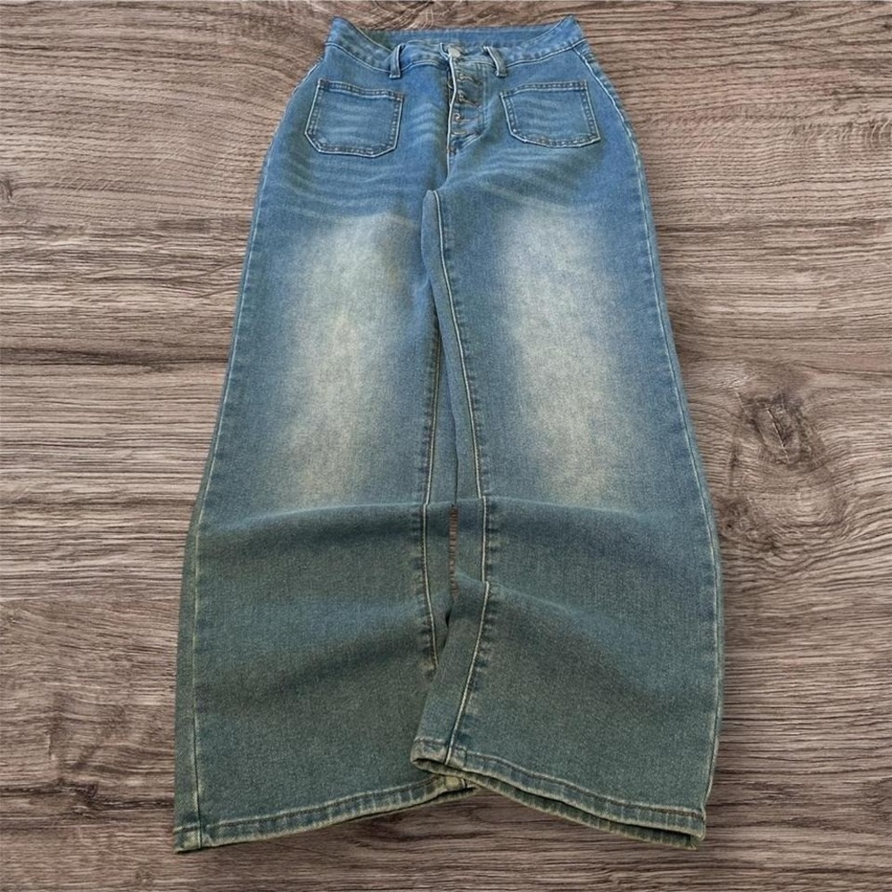 Wide Leg Faded Skater Pin-Up Jeans Vintage 26x28 Super Baggy